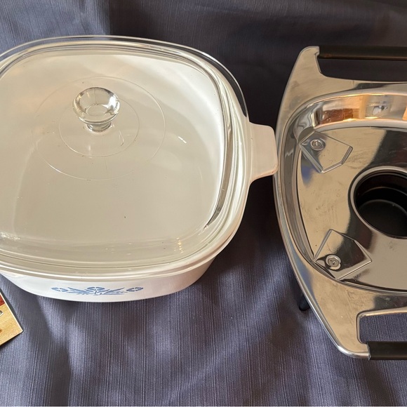 Vintage corningware dish with warming serving tray - Picture 5 of 7